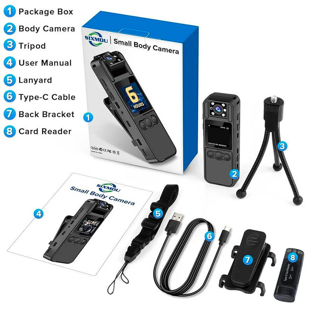 Sixmou B9 Body Camera - photo 3