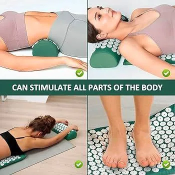 Acupressure Mat and Pillow Set Back Neck Pain Relief image indicator(10)