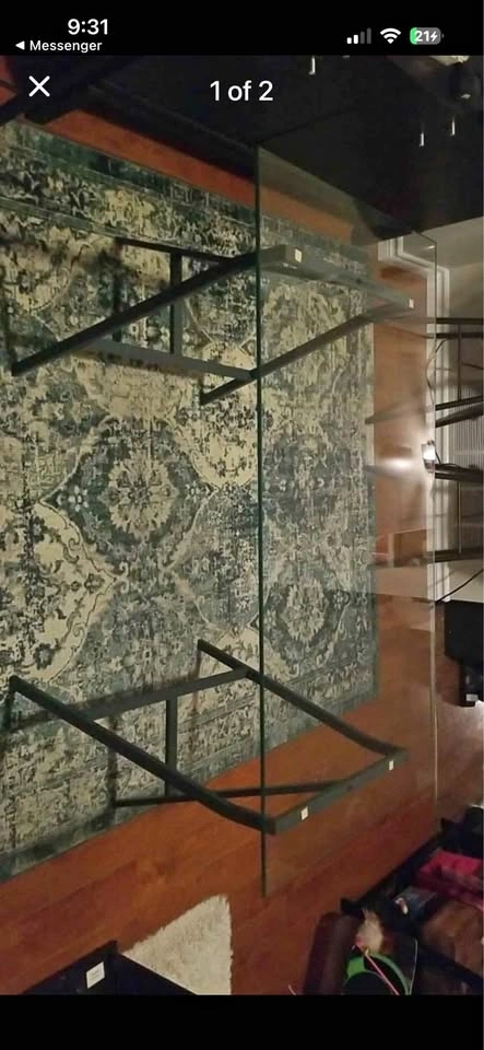 IKEA glass desk