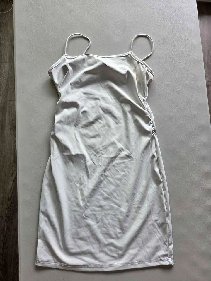 Plain white dress