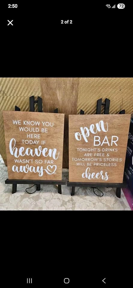 Wooden signage