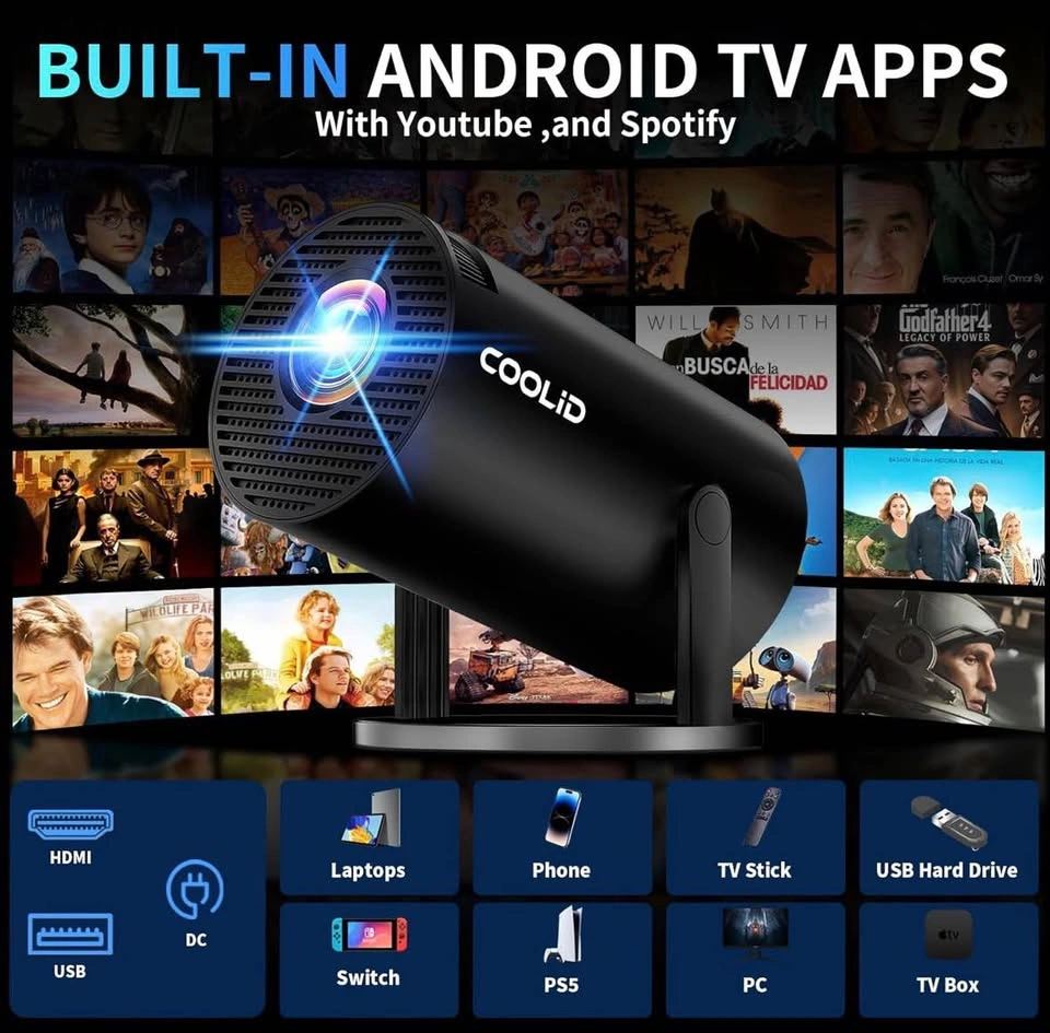 COOLiD 1080P Android TV Projector - unopened box!! New! - photo 2