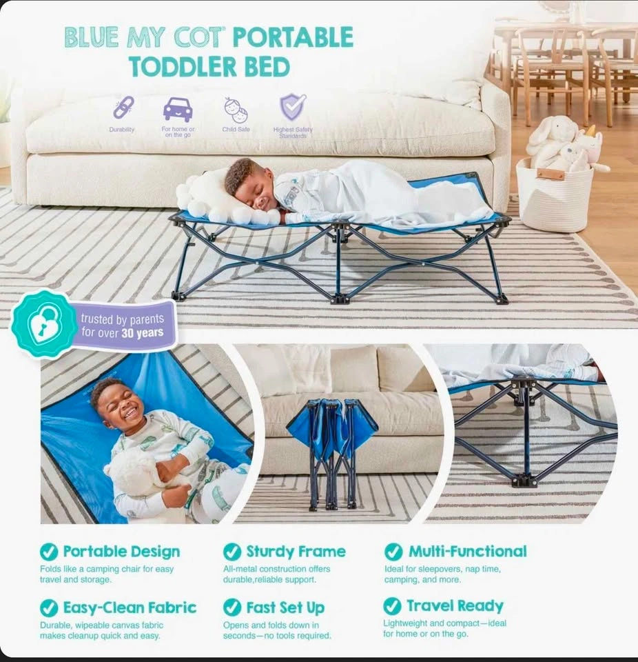 Regalo My Cot Portable Toddler Bed (Pink & Blue) - photo 3