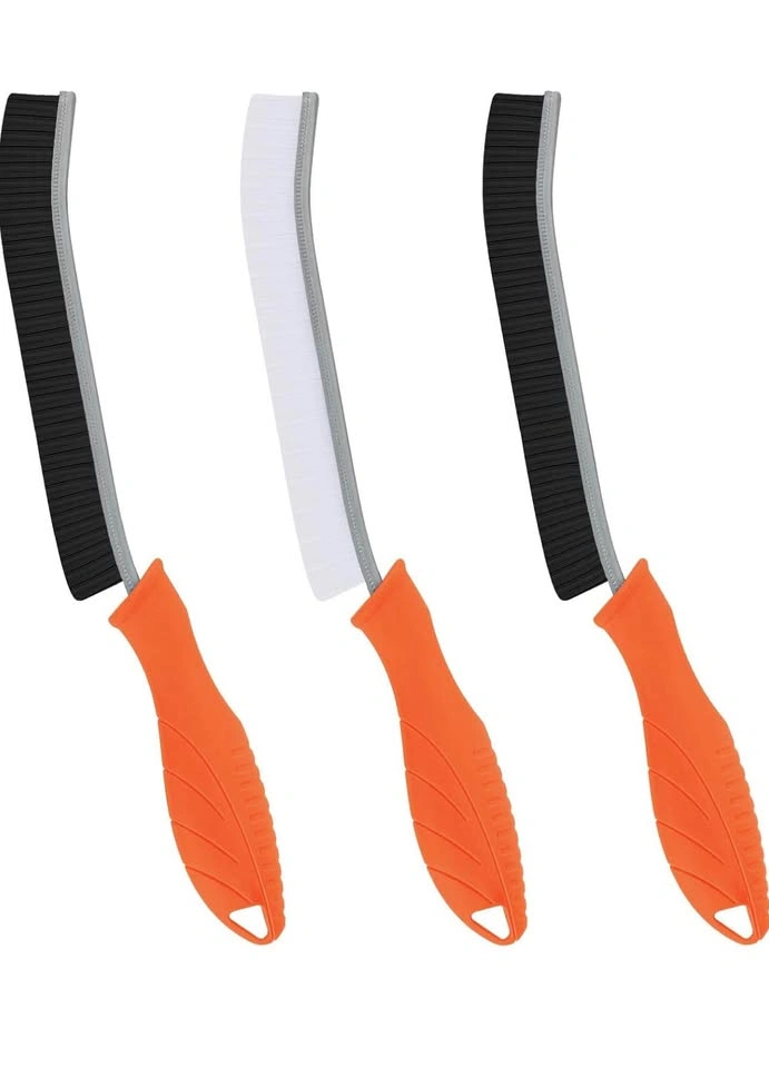 Hard Bristle Crevice and Grout Cleaning Brush Set - 3 Pack - photo 2