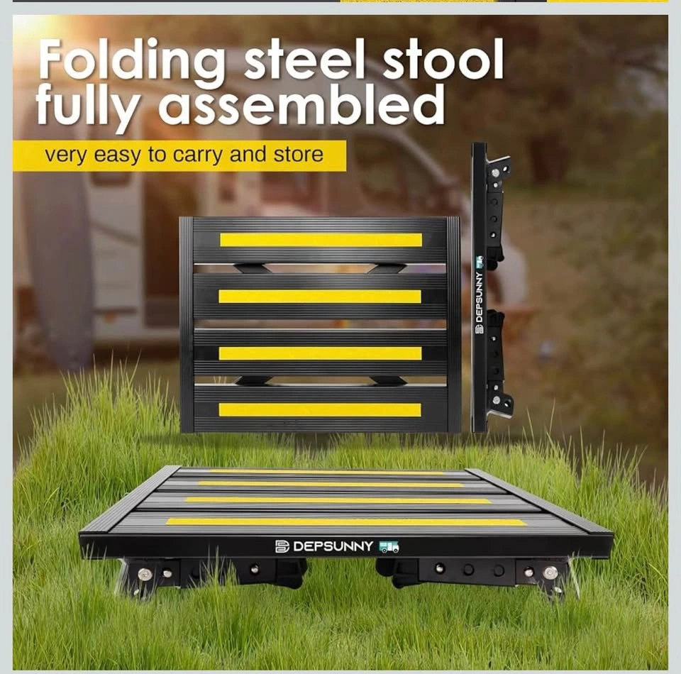 Adjustable Height Aluminum RV Step Stool, 1,000 lb Capacity - photo 5