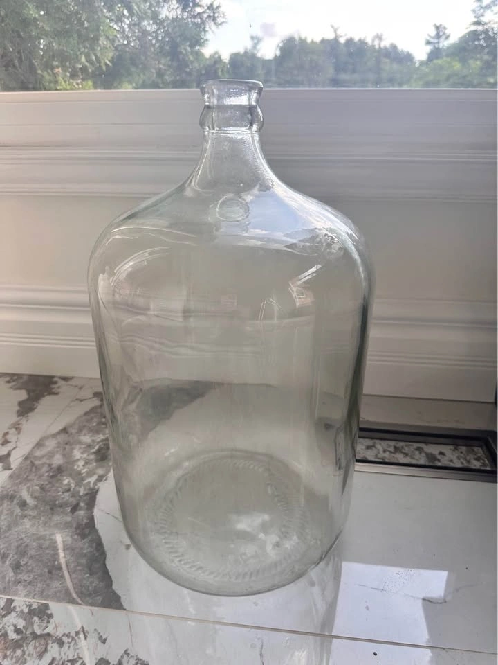Large Vintage Italian Glass Carboy / DemiJohn – 19" Floor Vase - photo 2