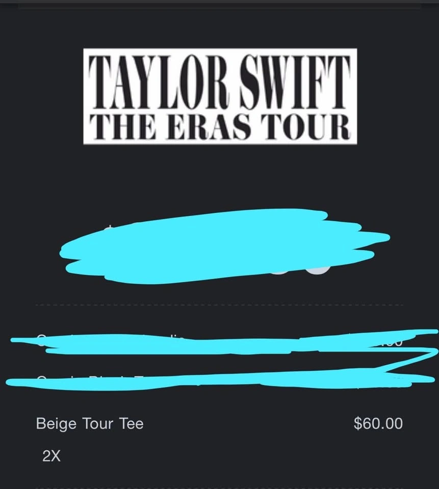 Taylor Swift The Eras Tour Beige T-Shirt - photo 4