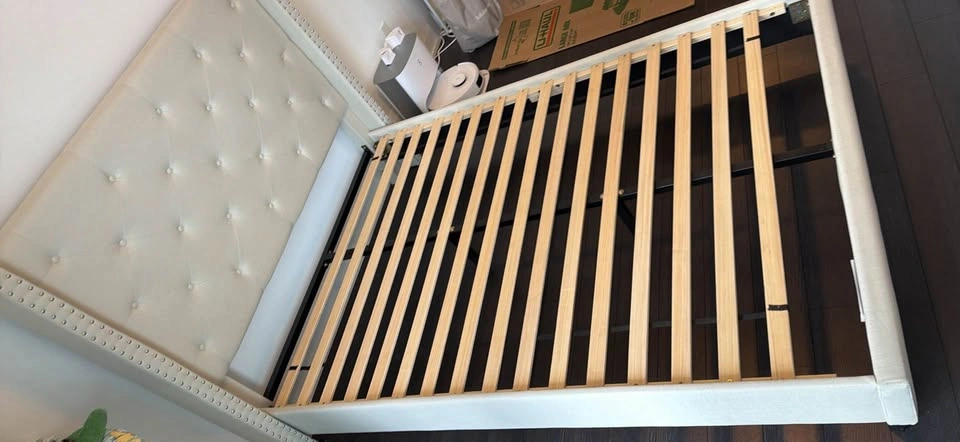 Tufted Wingback Platform Full Bed Frame - photo 4