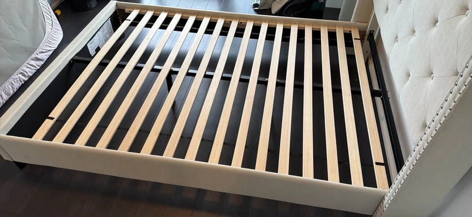 Tufted Wingback Platform Full Bed Frame - photo 5
