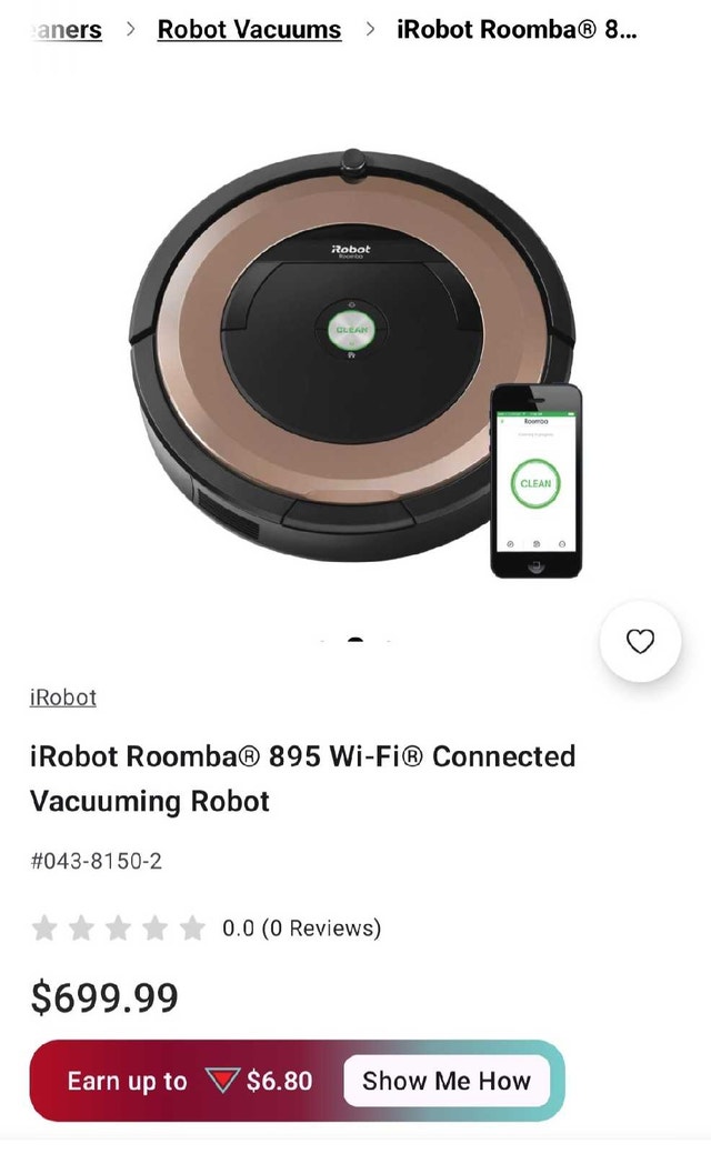 Robot Roomba 895 WiFi Remote Vacuuming Robot Like New w/Box - photo 2