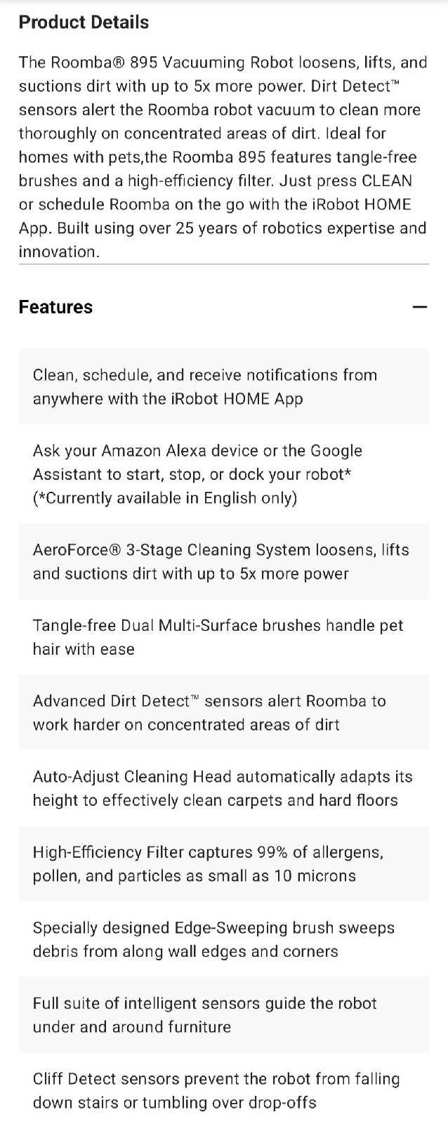 Robot Roomba 895 WiFi Remote Vacuuming Robot Like New w/Box - photo 4