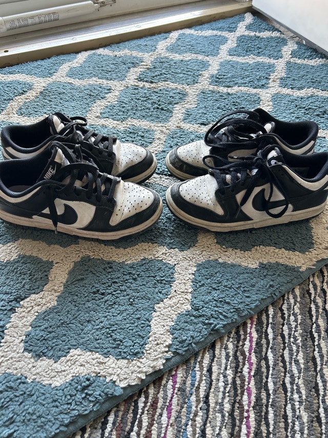 2 pairs of Nike Dunks youth Size 5 and 6