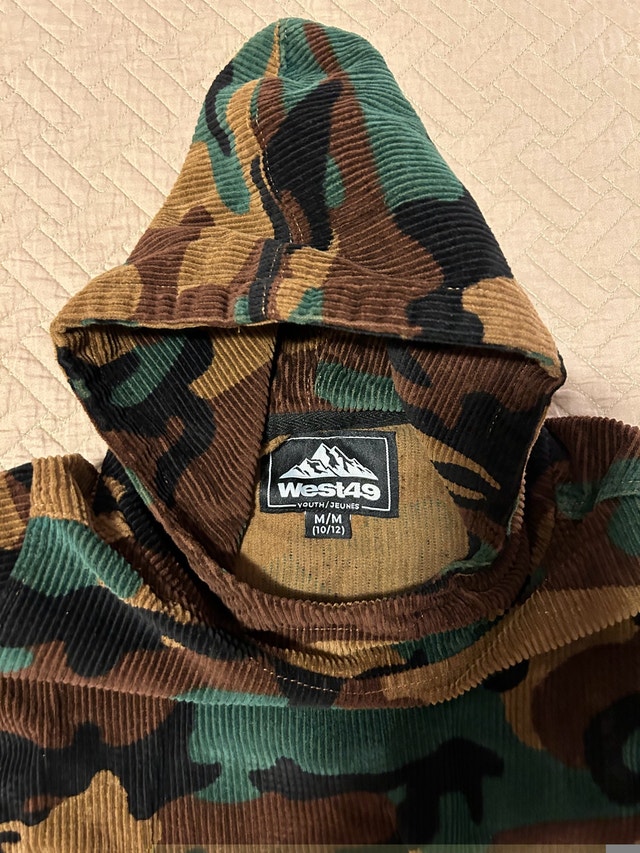 kids Medium West49 corduroy camouflage hoodie - photo 2