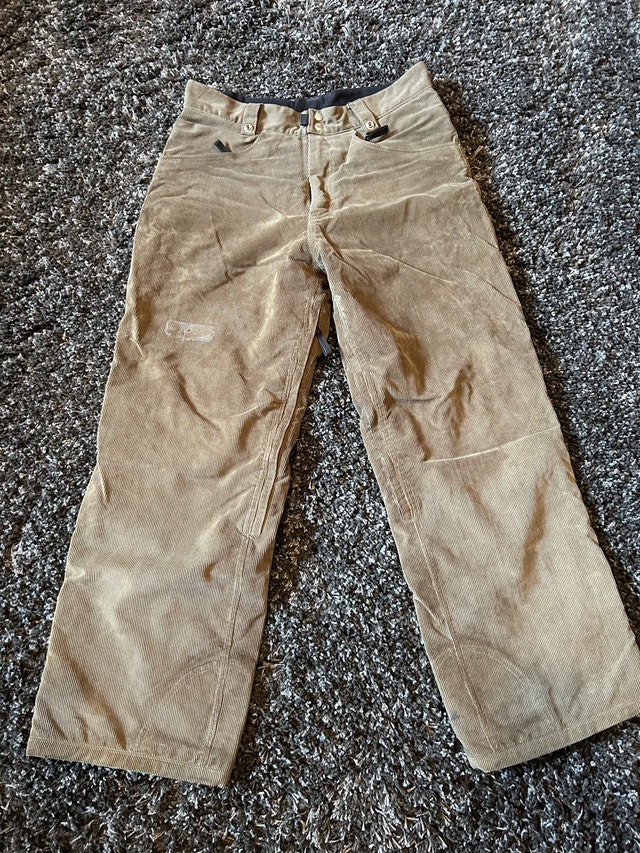 corduroy ski/snowboard pants men’s medium
