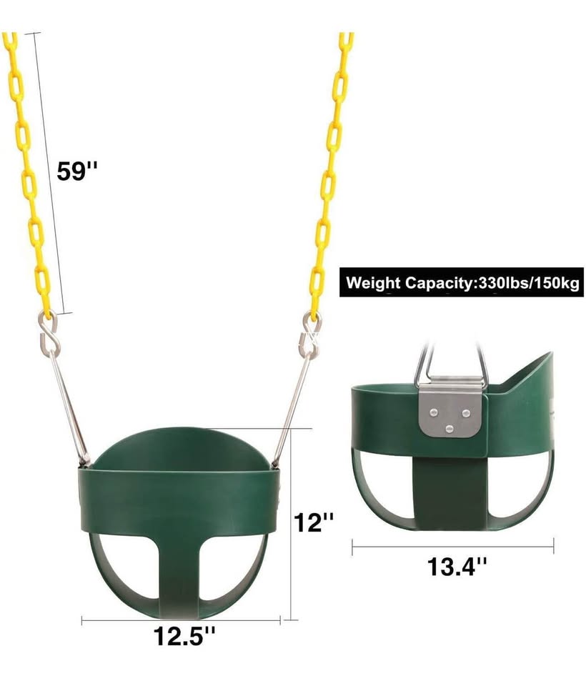Toddler Bucket Swing Seat with Coated Chain Heavy Duty - photo 5