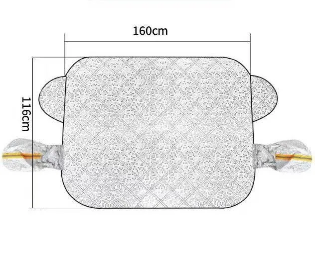 Car Shields Windshield Snow Cover Aluminum Film Silver image indicator(3)