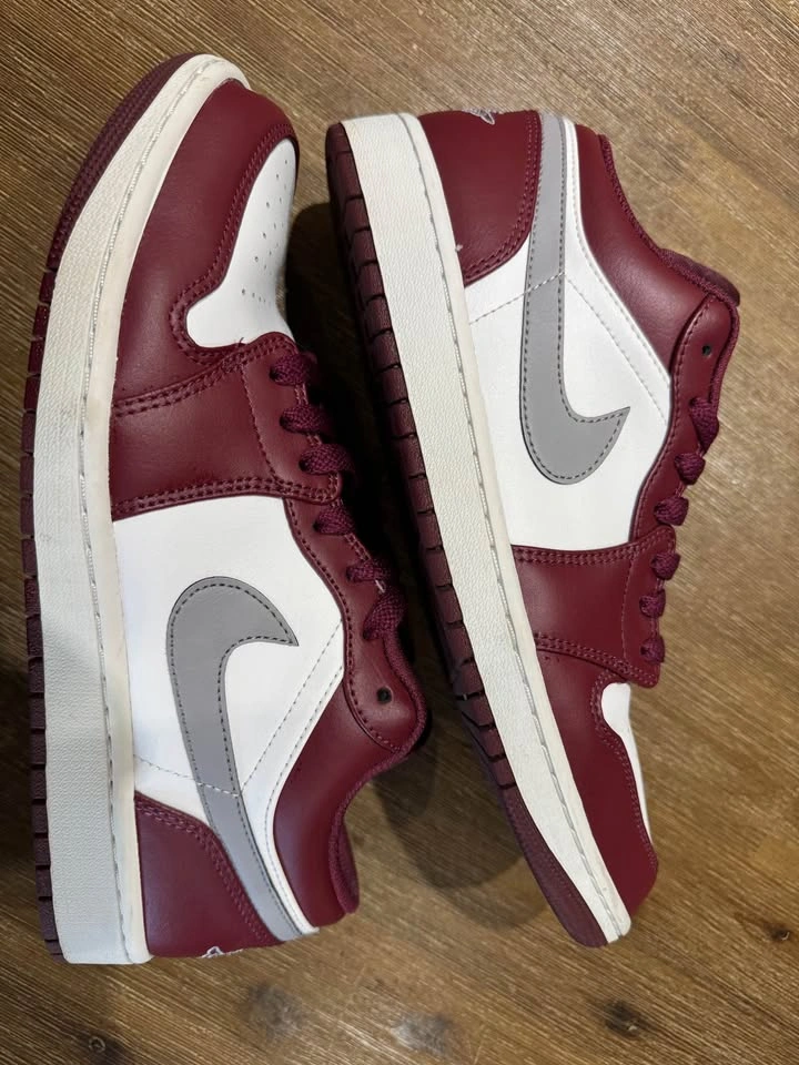 Air Jordan 1 Low Cherrywood Red/White/Cement Grey US 10 - photo 2