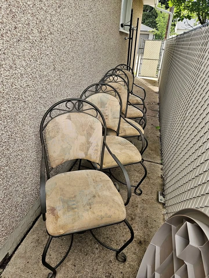 Wrought iron chair set