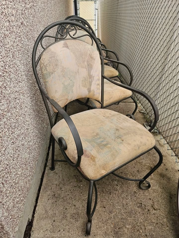 Wrought iron chair set - photo 2