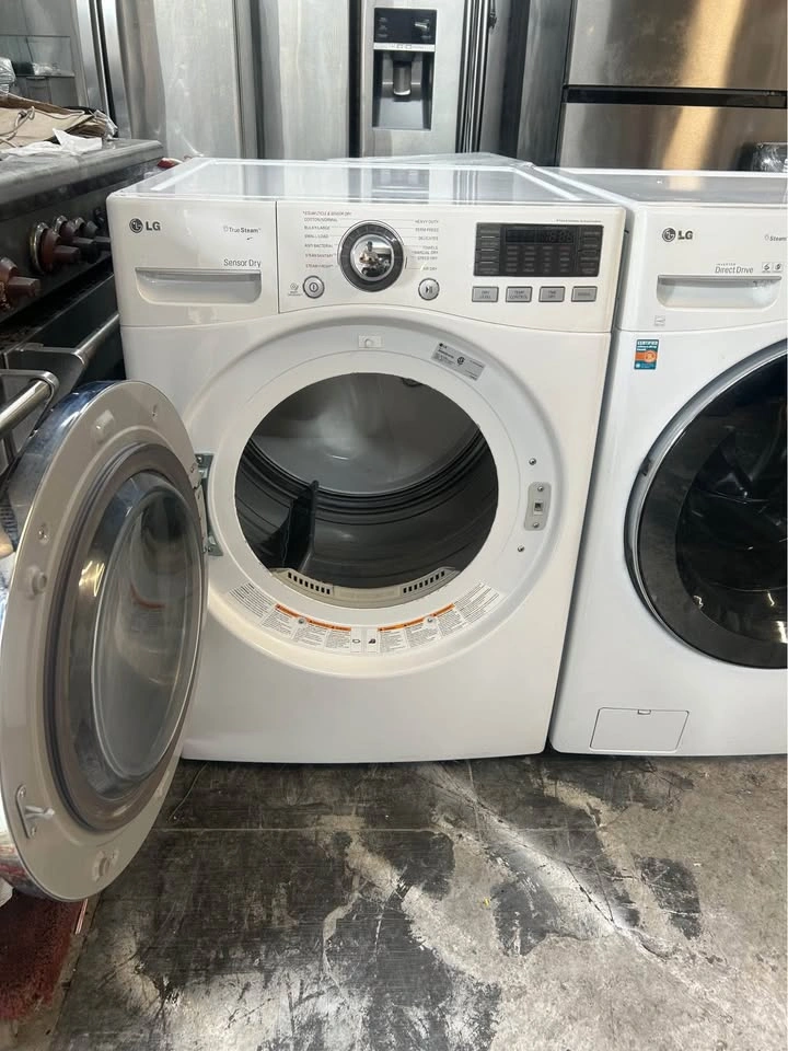 White electric washer and dryer set excellent conditions - photo 3