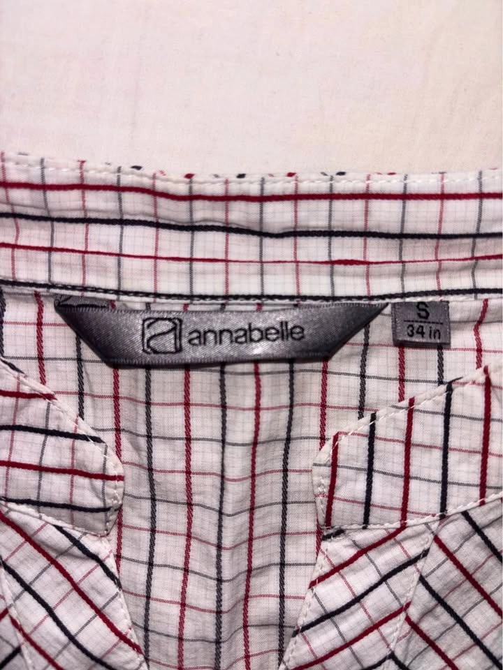 Vintage Red and White Windowpane/Checkered Blouse - photo 4