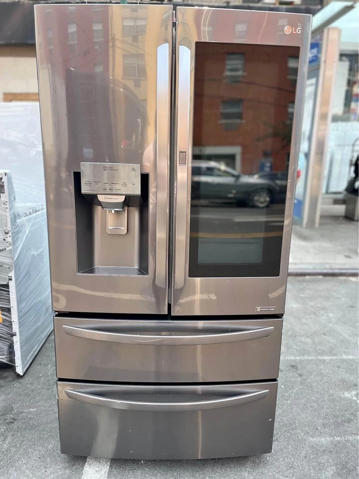 LG 4-door refrigerator with water and ice window