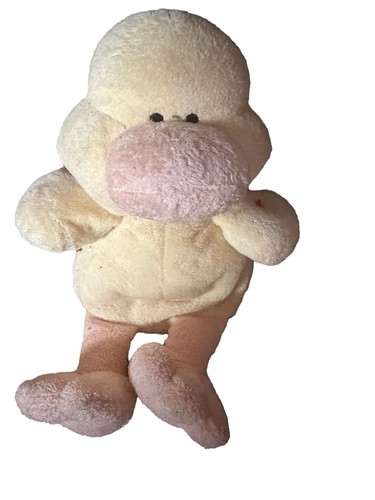 Ty Pluffies Puddles Duck Plush Yellow Pink TyLux Stuffed Toy 200