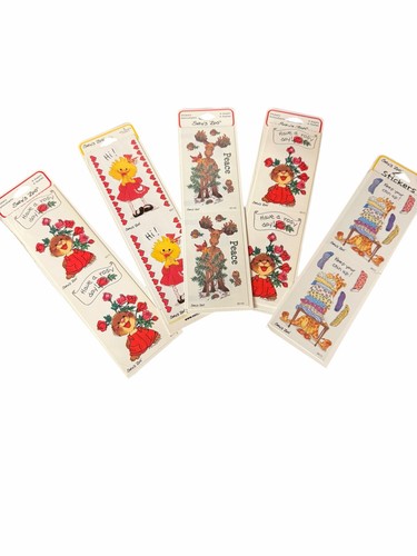 Suzy's Zoo Sticker Sheets Lot of 5 Duck Moose Mouse Hugs Hearts