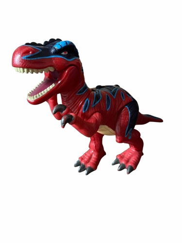 Mattel Imaginext 2004 Razor T-Rex Dinosaur Red Blue Black Roar T