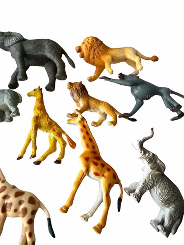 Plastic Safari Zoo Animals Toy Figures Lot Giraffe Lion Elephant - photo 3