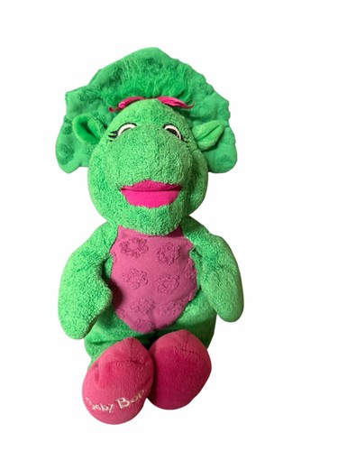 Barney and Friends Baby Bop Plush Green Dinosaur Triceratops Toy