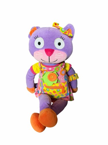 Alex Little Hands Learn To Dress Purple Kitty Cat Plush Toy 18
