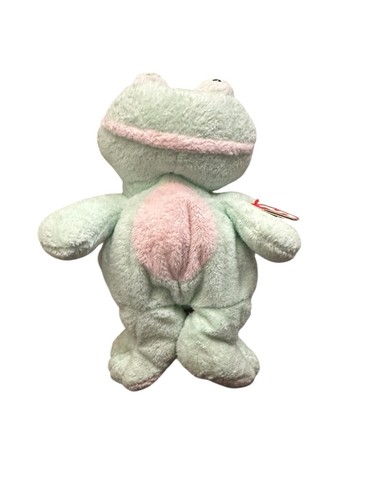 Ty Pluffies Grins Frog 10" Plush Bean Bag Stuffed Animal 2002 - photo 2