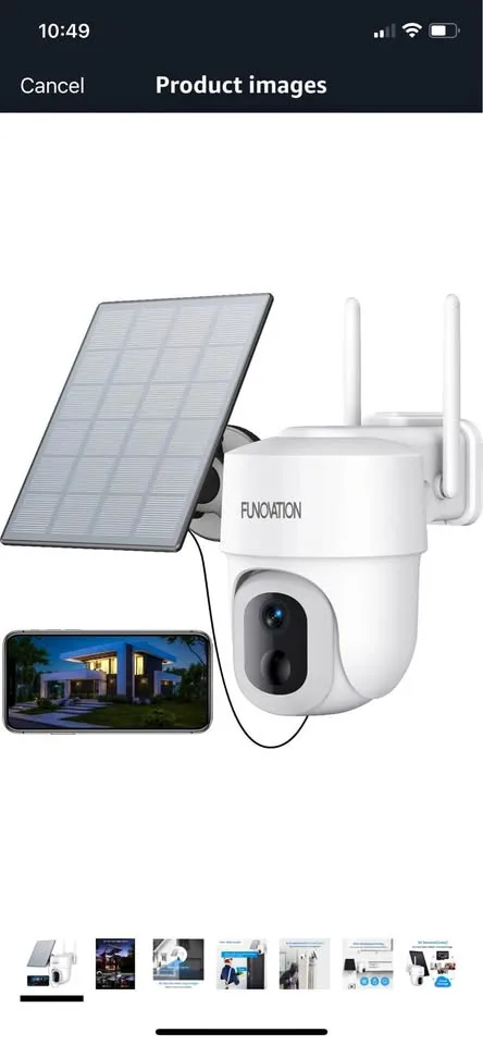 2K/3MP Solar Security Camera Wireless Outdoor, 2.4G WiFi Only thumbnail