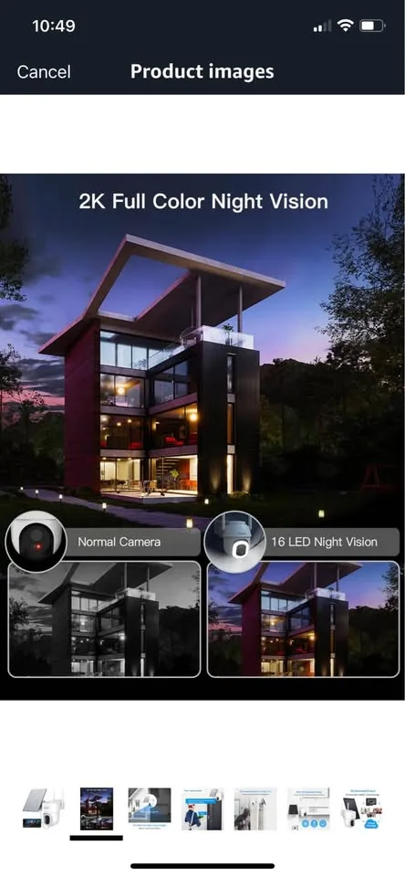 2K/3MP Solar Security Camera Wireless Outdoor, 2.4G WiFi Only image indicator(2)