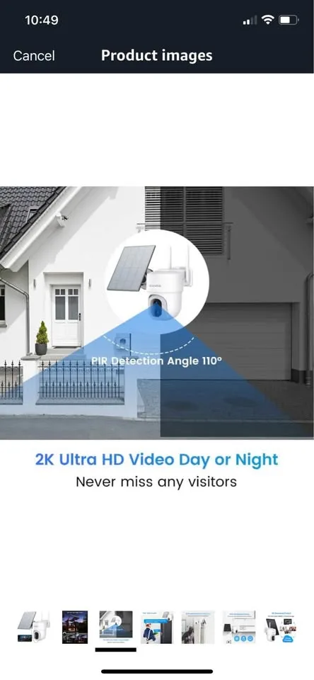 2K/3MP Solar Security Camera Wireless Outdoor, 2.4G WiFi Only image indicator(3)