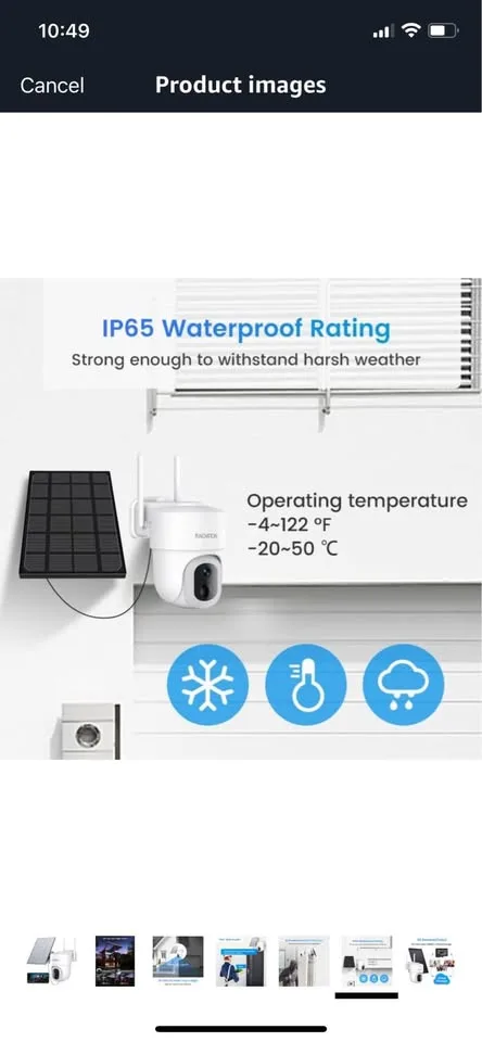 2K/3MP Solar Security Camera Wireless Outdoor, 2.4G WiFi Only image indicator(5)