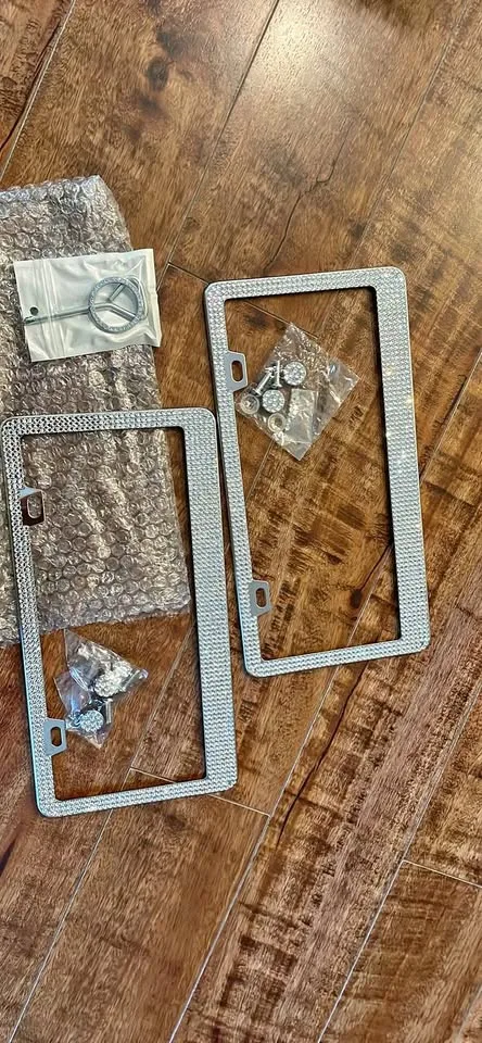 2 Pack Bling License Plate Frame