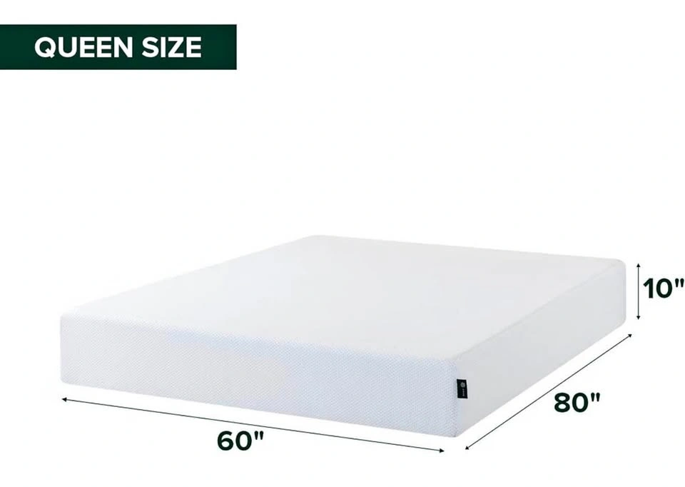 10 Inch Green Tea Cooling Gel Memory Foam Mattress - Queen