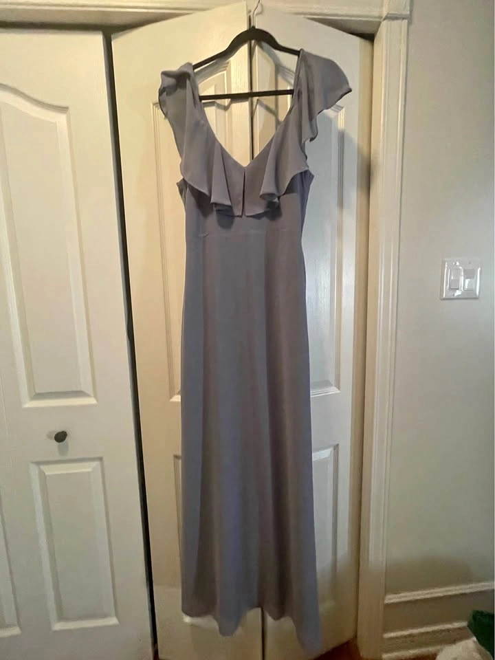 H&M blue maxi chiffon dress size 6
