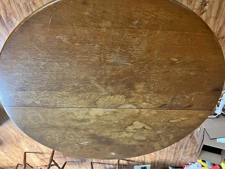 Wooden drop-leaf table