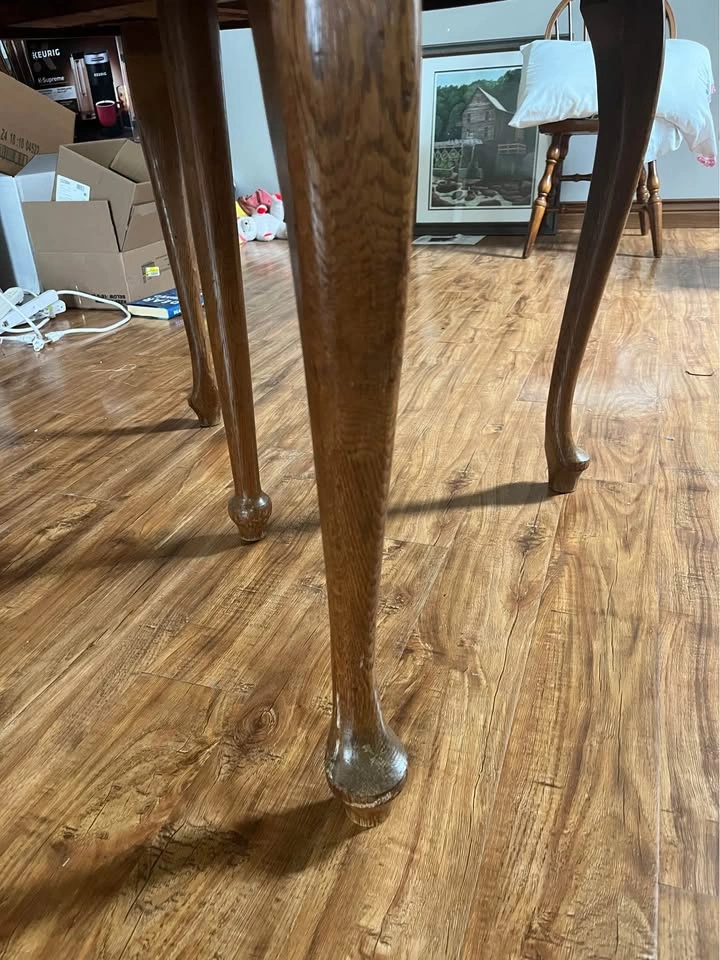 Wooden drop-leaf table - photo 2