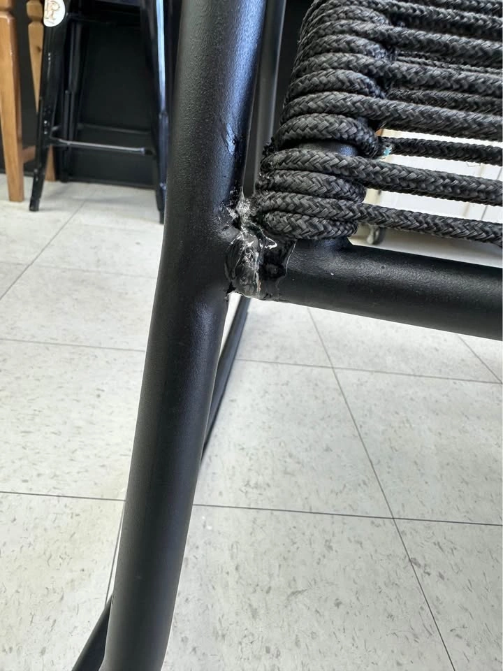 Black Woven Rope Rocking Chair - photo 3