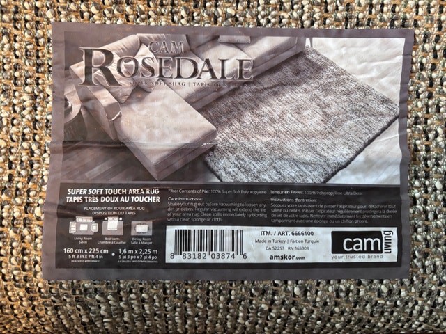 Cam Rosedale Shag Carpet from Costco 5x7 - photo 3