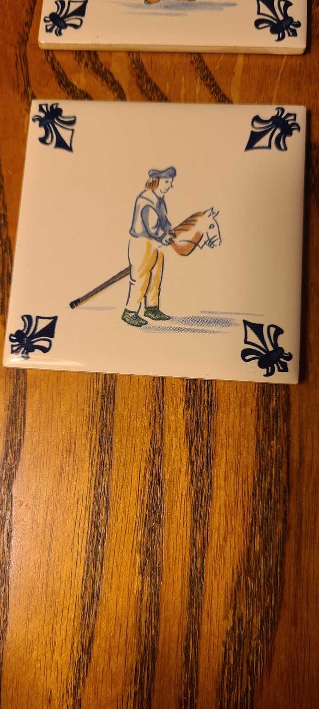 KLM Vintage Business Class Ceramic Drink Coaster Tiles - photo 2