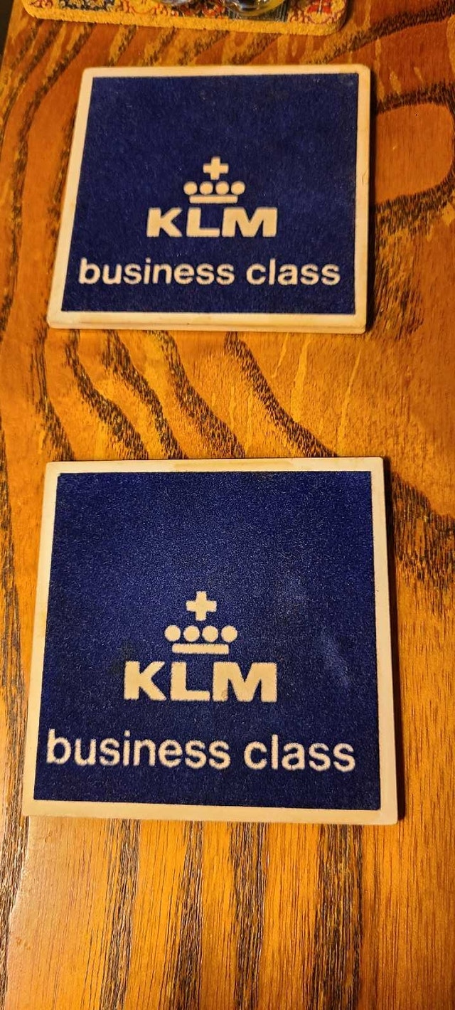 KLM Vintage Business Class Ceramic Drink Coaster Tiles - photo 4