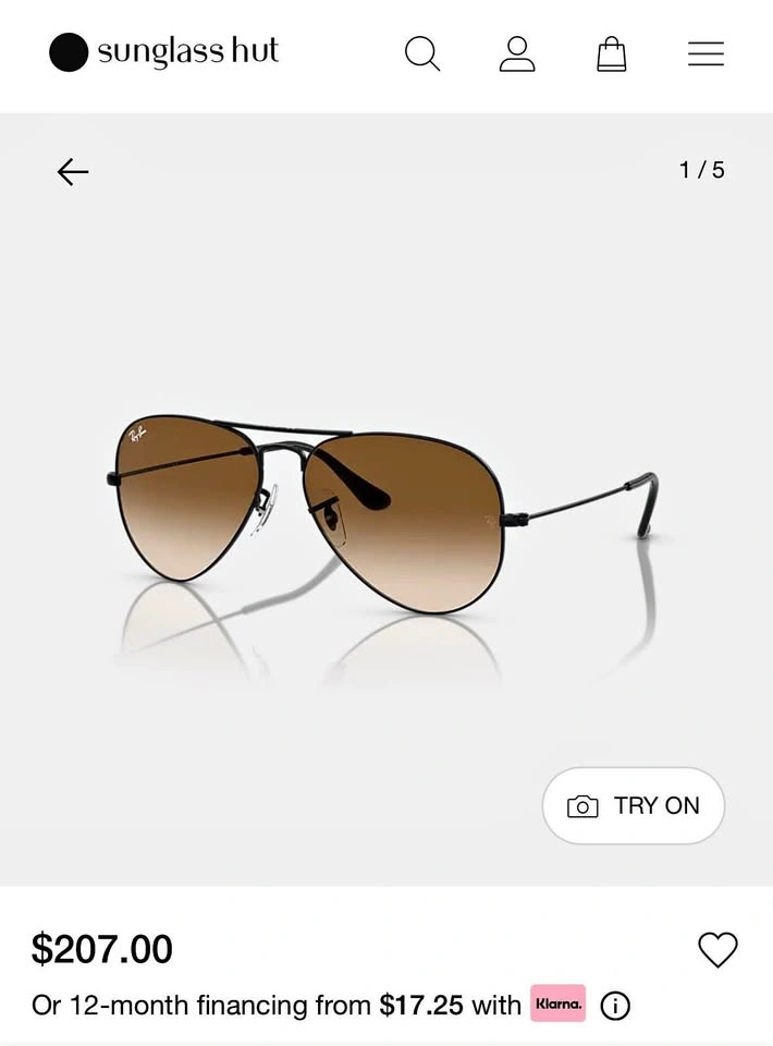 Ray Ban Aviator Sunglasses