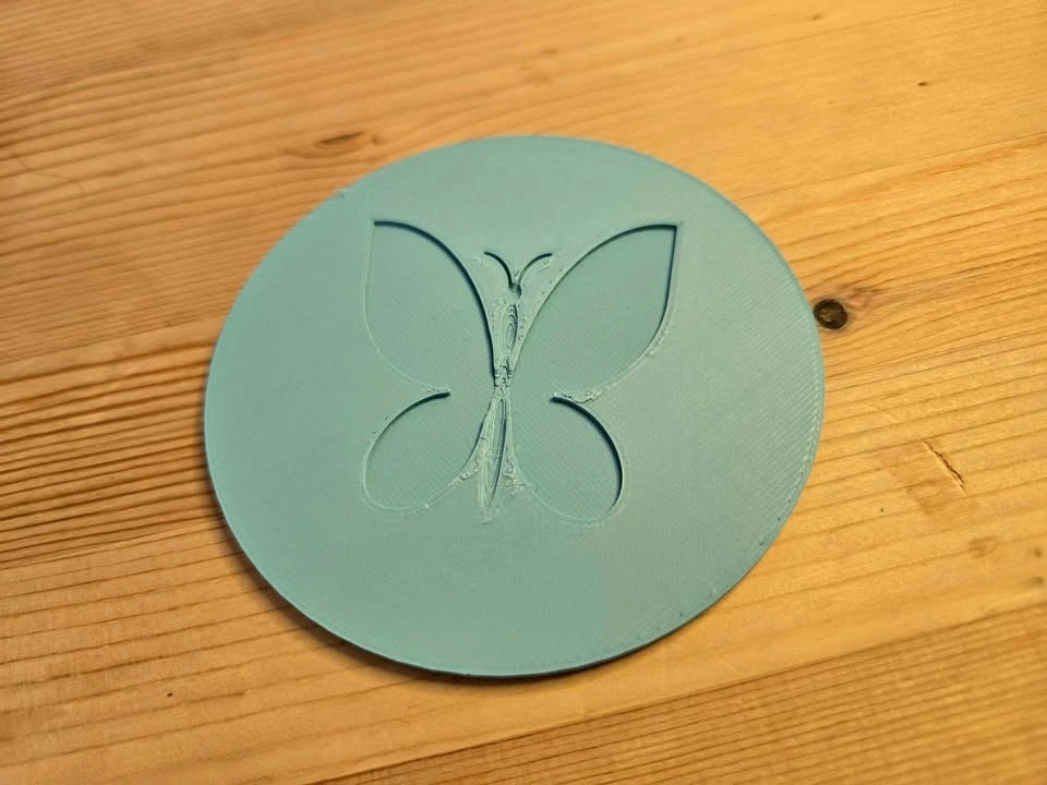 3D Printed Butterfly Coaster – Teal – Drink Coaster – PLA