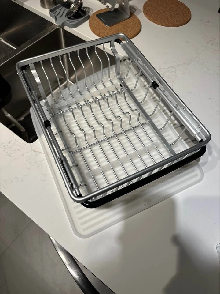 LIKE NEW - KSP Span Over The Sink Dish Rack and Silicone Mat - photo 2