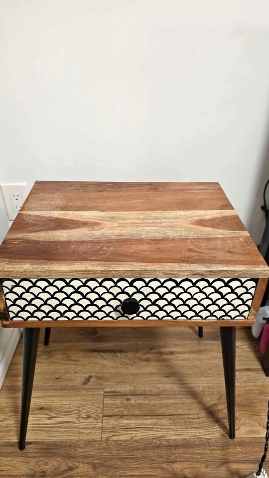 Boho Mid-Century Modern Nightstand